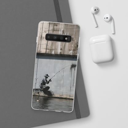 Banksy inspired man fishing | iPhone/Samsung | Slimline Phone Case