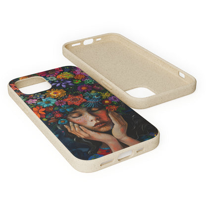 Flower woman Biodegradable Phone Case | iPhone / Samsung