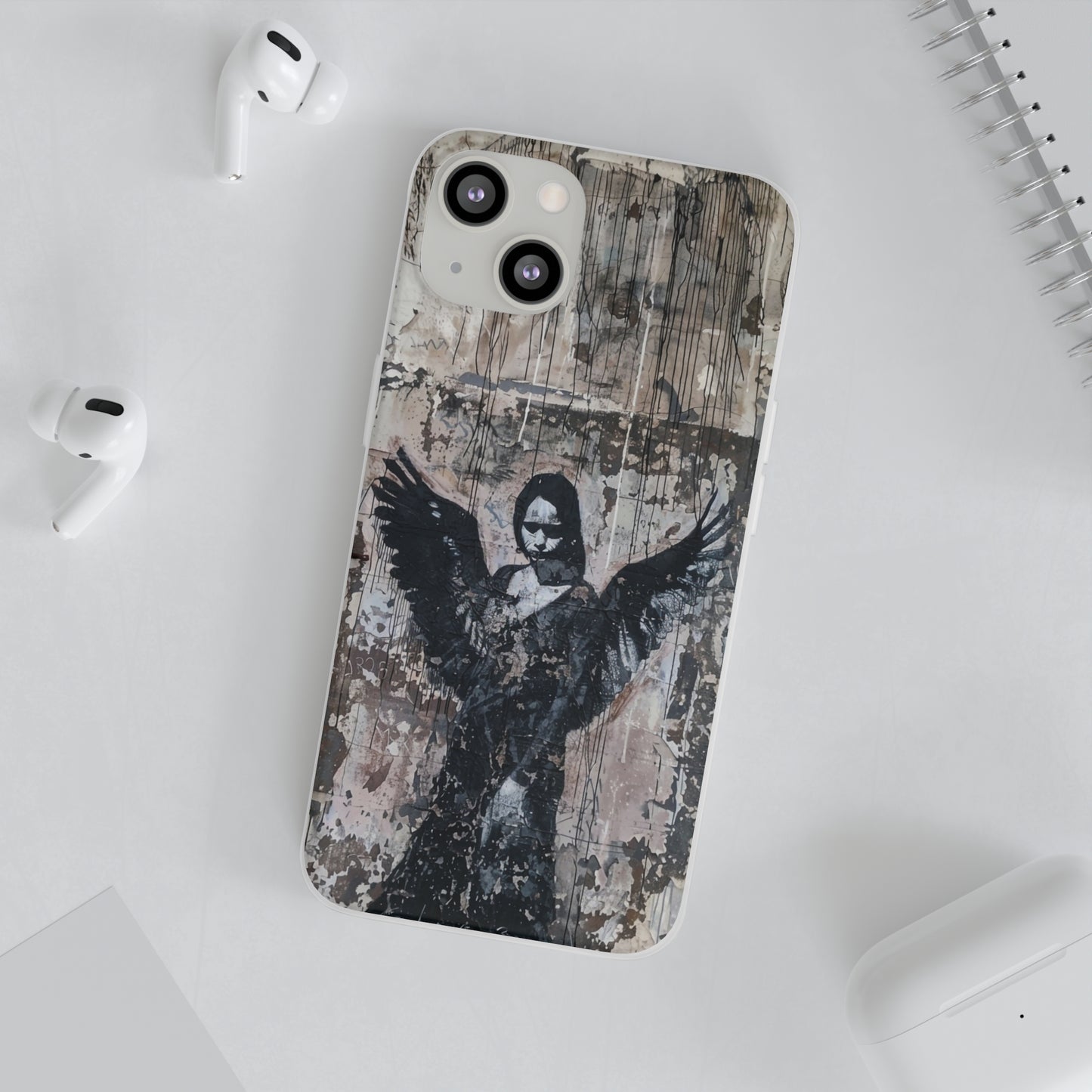 Vhils inspired Gothic Dark Angel Phone Case