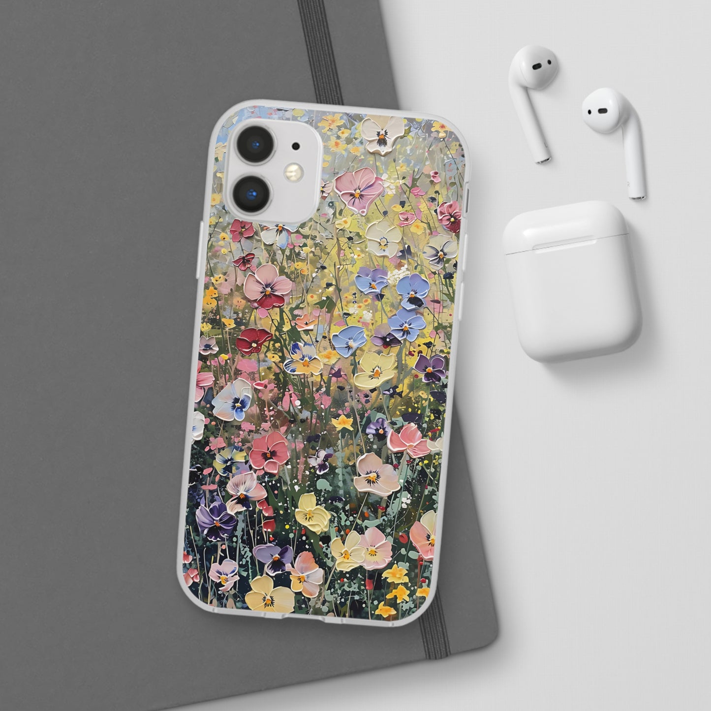 Damien Hirst Inspired Oil on Canvas Flowers | iPhone/Samsung | Slimline Phone Case