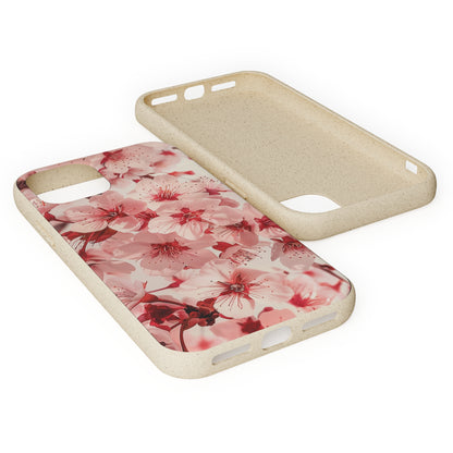 Pink Flowers Biodegradable Phone Case | iPhone / Samsung