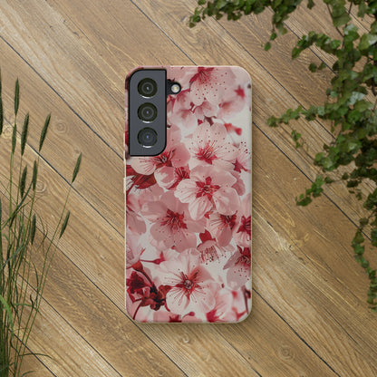 Pink Flowers Biodegradable Phone Case | iPhone / Samsung