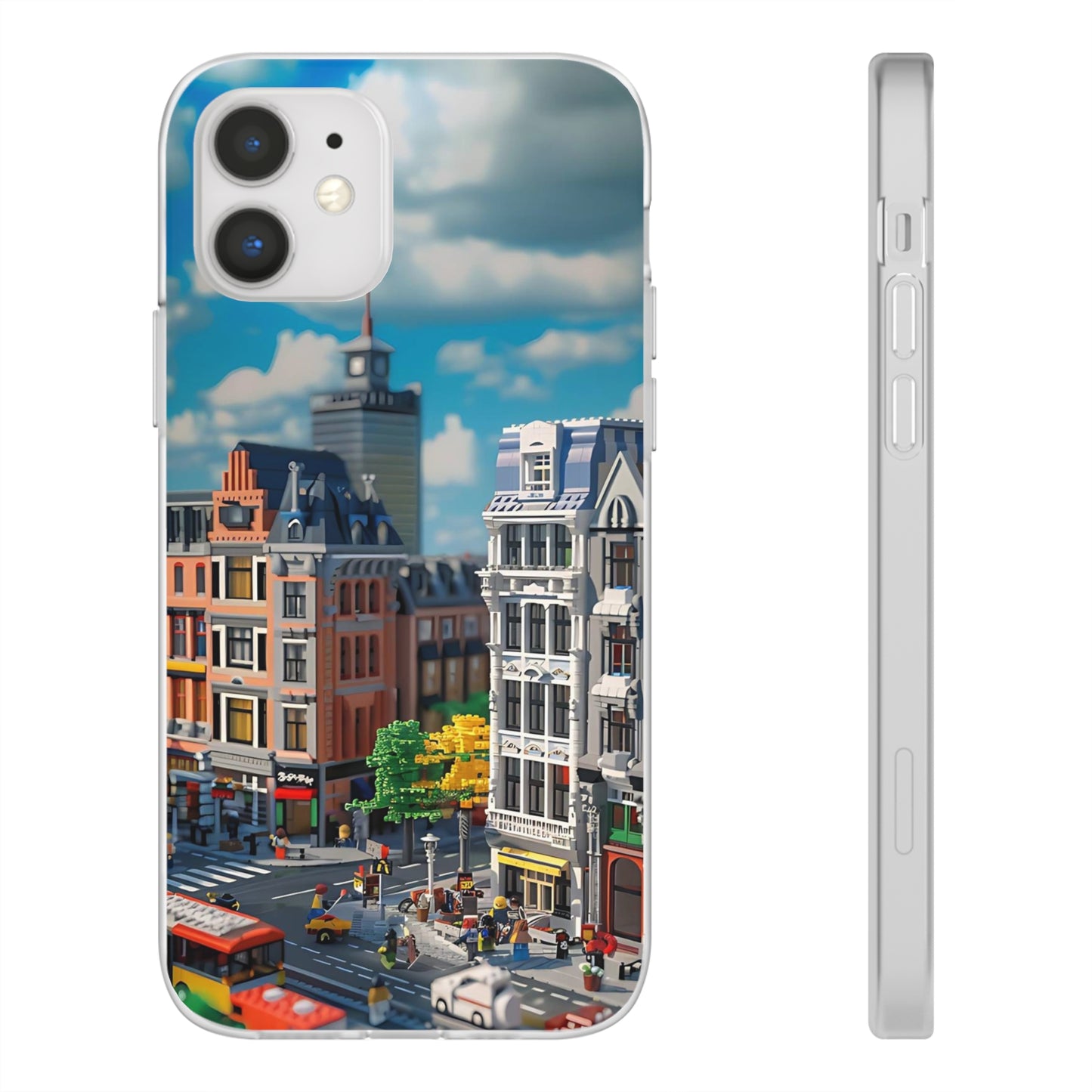 Lego style street scene protective phone case