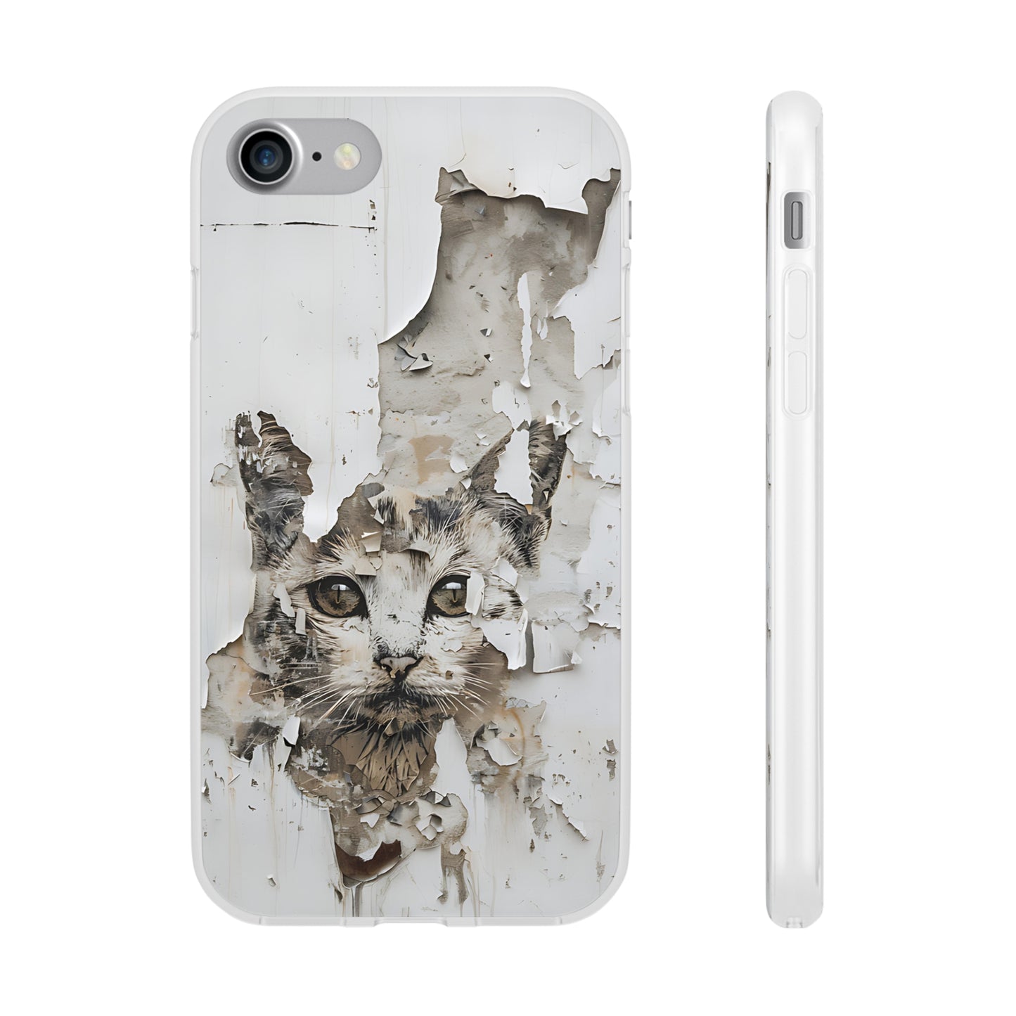 Vhils inspired grafitti Cat Phone Case