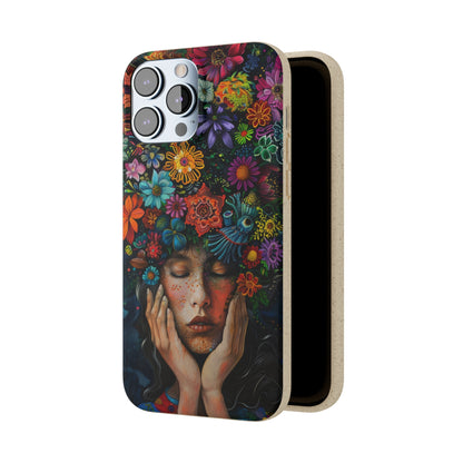 Flower woman Biodegradable Phone Case | iPhone / Samsung