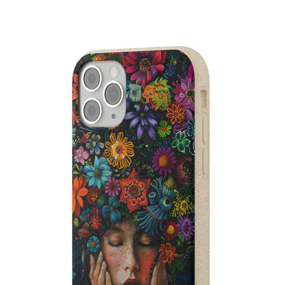 Flower woman Biodegradable Phone Case | iPhone / Samsung