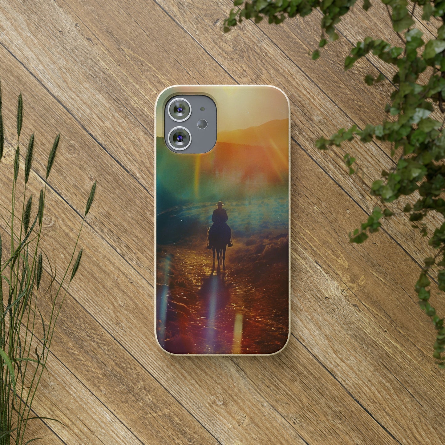 Horse rider cinematic Biodegradable Phone Case | iPhone / Samsung