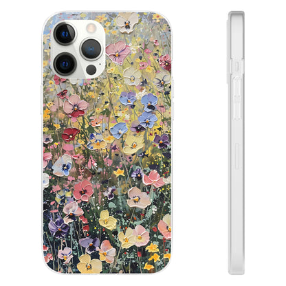 Damien Hirst Inspired Oil on Canvas Flowers | iPhone/Samsung | Slimline Phone Case