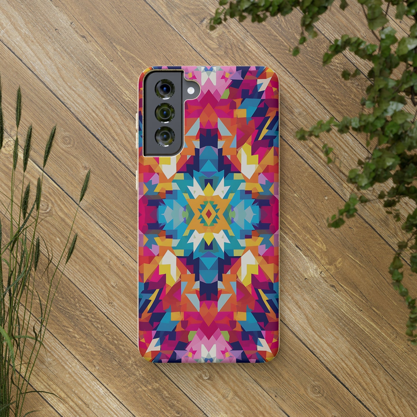 Bold, colourful pattern Biodegradable Phone Case | iPhone / Samsung