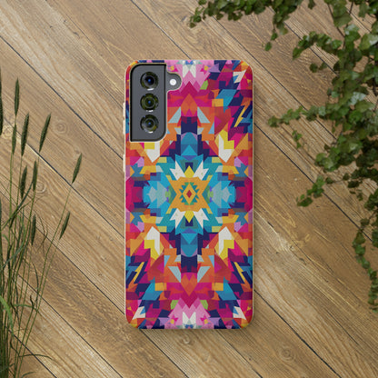 Bold, colourful pattern Biodegradable Phone Case | iPhone / Samsung