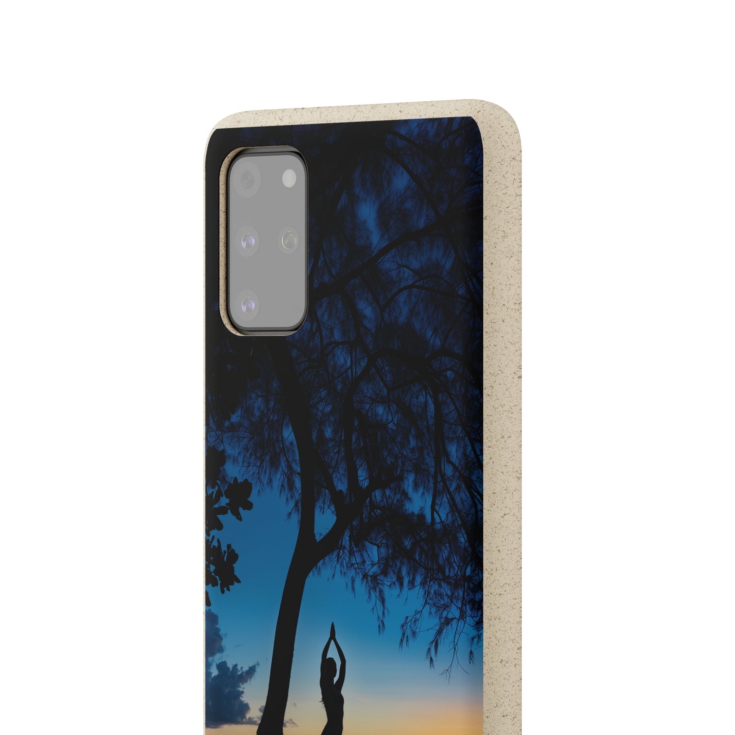 Yoga pose at Sunset on the beach Biodegradable Phone Case | iPhone / Samsung