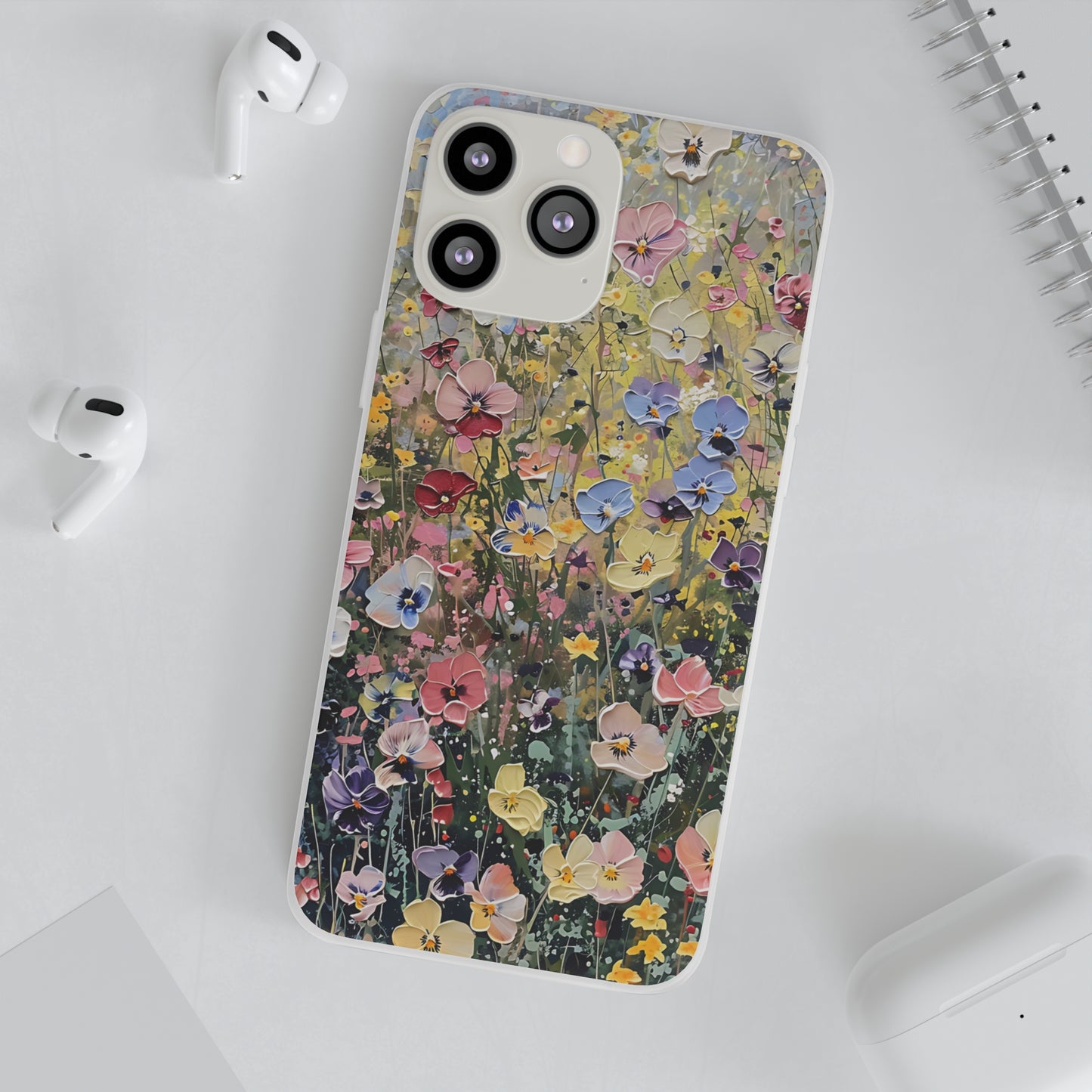 Damien Hirst Inspired Oil on Canvas Flowers | iPhone/Samsung | Slimline Phone Case