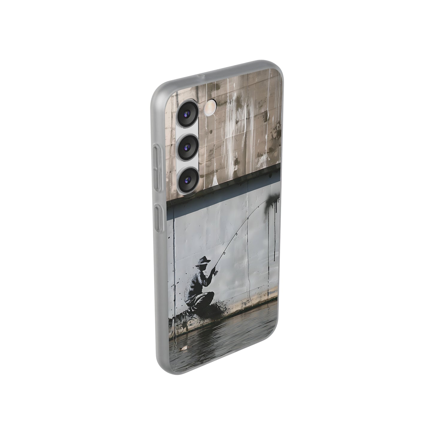 Banksy inspired man fishing | iPhone/Samsung | Slimline Phone Case