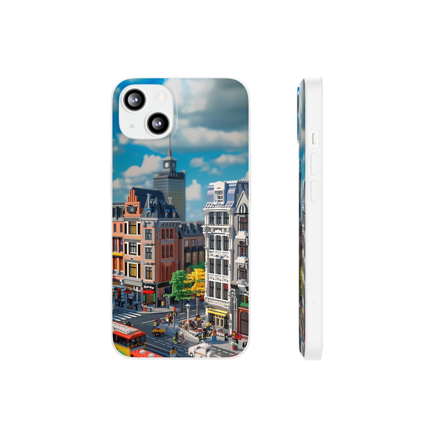 Lego style street scene protective phone case