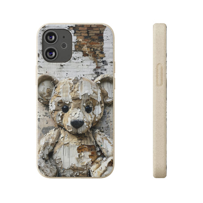 Vhils inspired Teddy Bear Biodegradable Phone Case | iPhone / Samsung