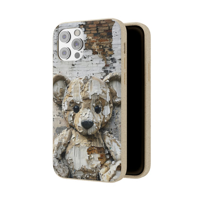 Vhils inspired Teddy Bear Biodegradable Phone Case | iPhone / Samsung