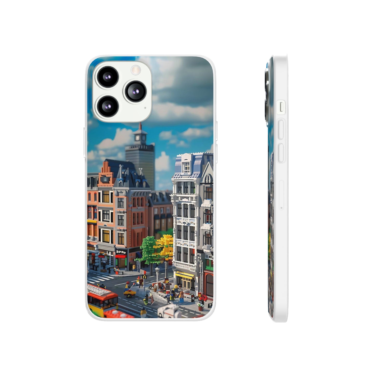 Lego style street scene protective phone case