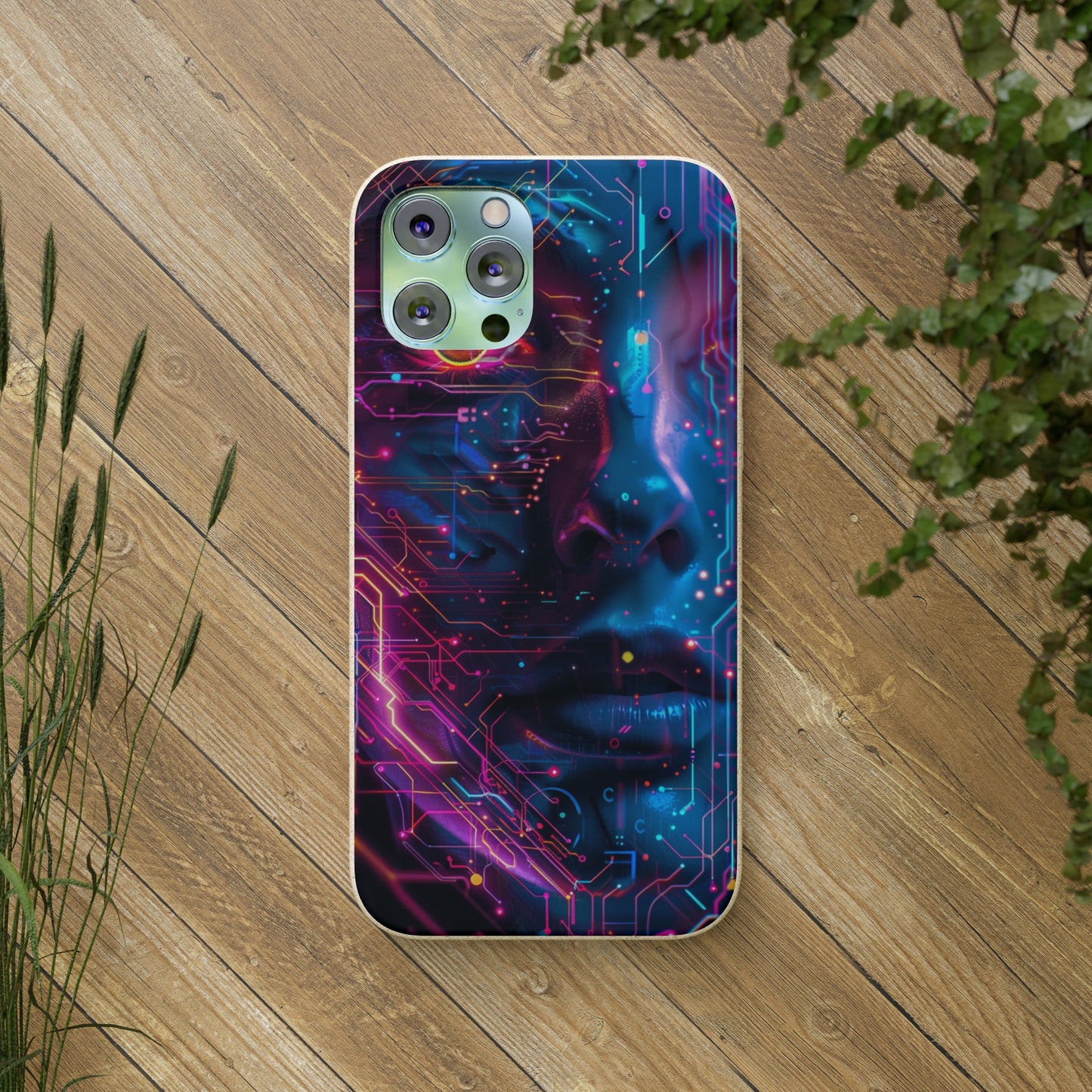 Cyberpunk woman Biodegradable Phone Case | iPhone / Samsung