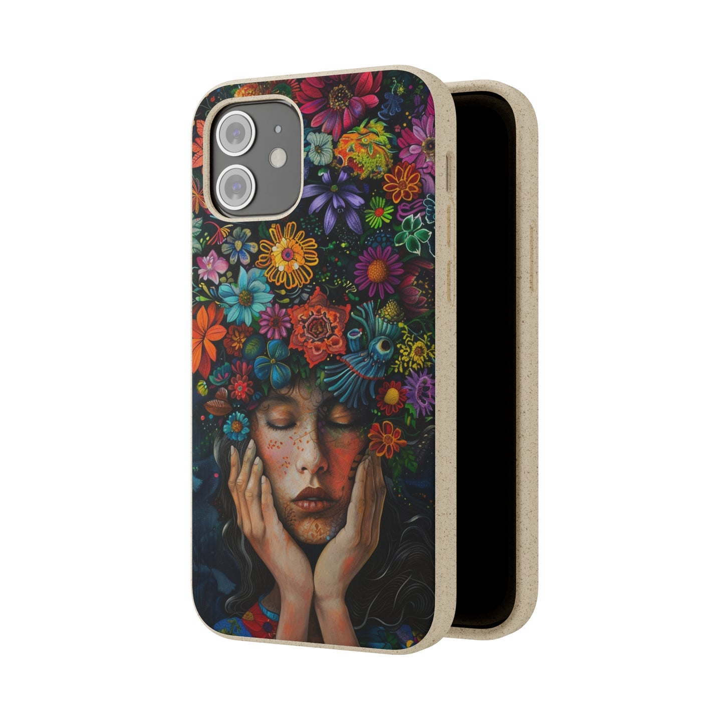 Flower woman Biodegradable Phone Case | iPhone / Samsung