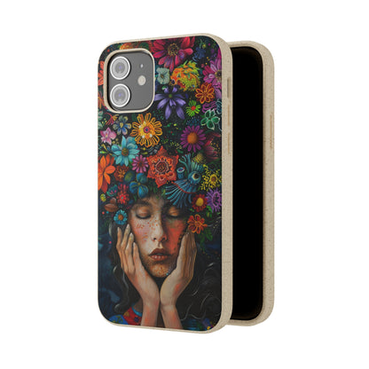 Flower woman Biodegradable Phone Case | iPhone / Samsung