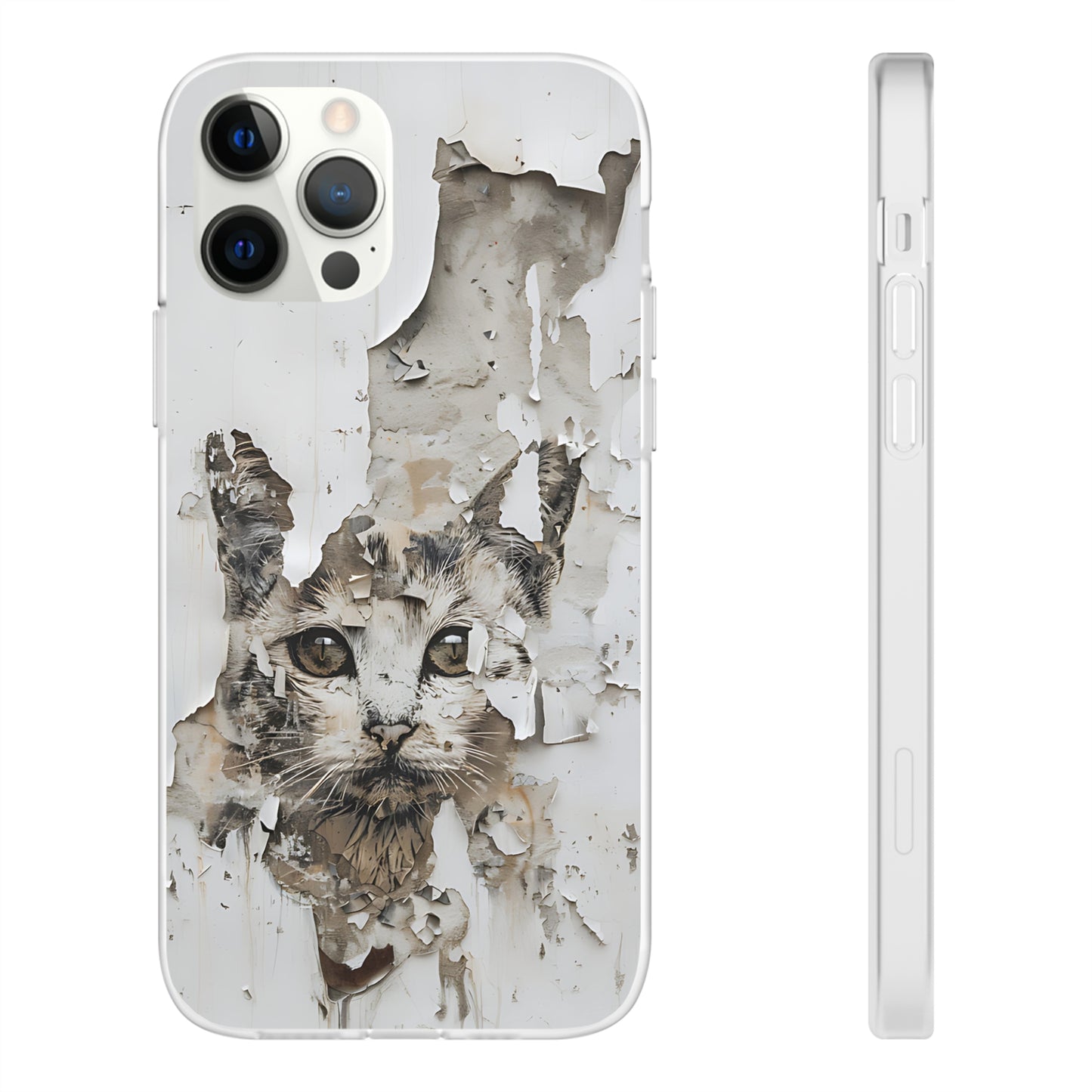 Vhils inspired grafitti Cat Phone Case