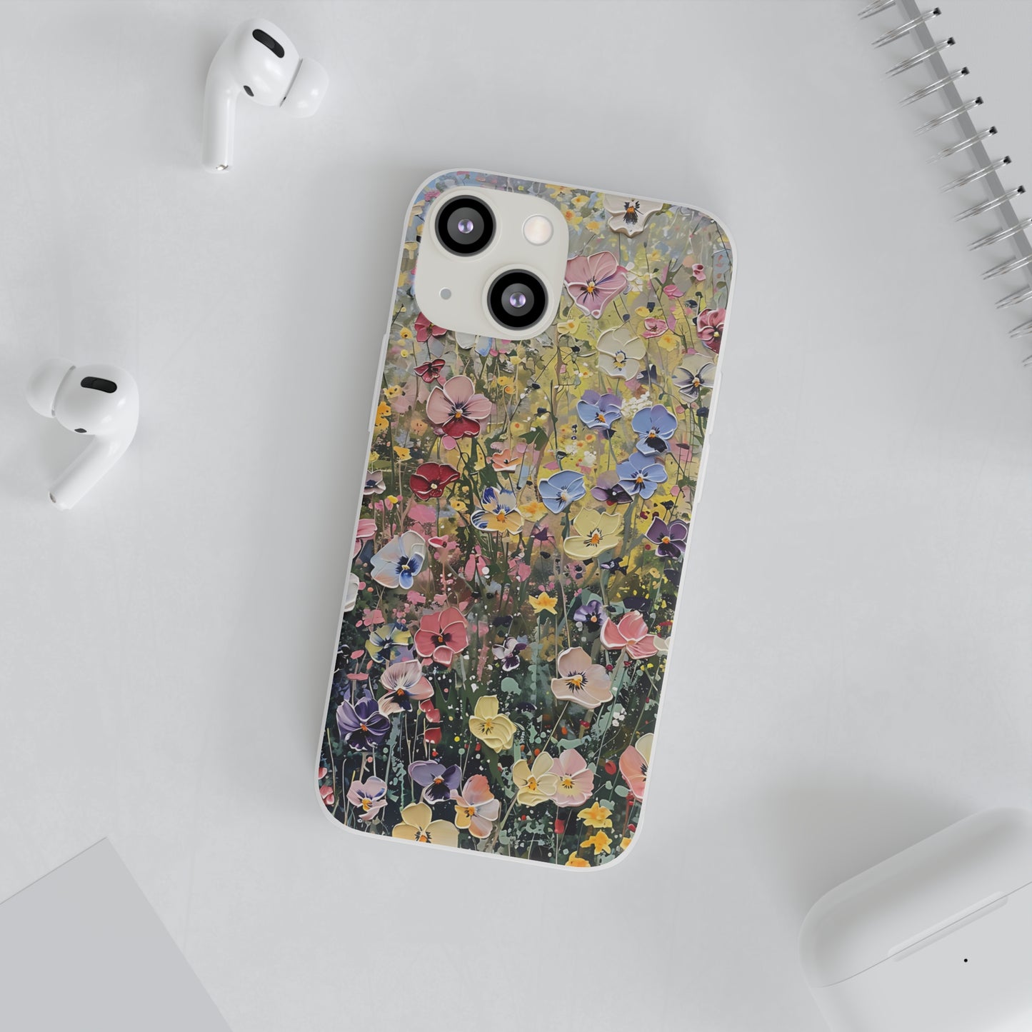 Damien Hirst Inspired Oil on Canvas Flowers | iPhone/Samsung | Slimline Phone Case