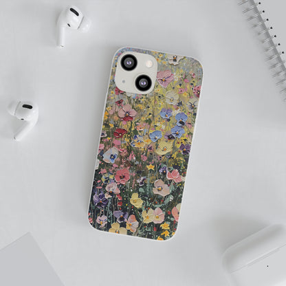 Damien Hirst Inspired Oil on Canvas Flowers | iPhone/Samsung | Slimline Phone Case