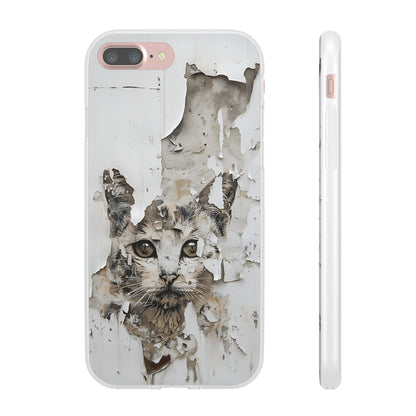 Vhils inspired grafitti Cat Phone Case