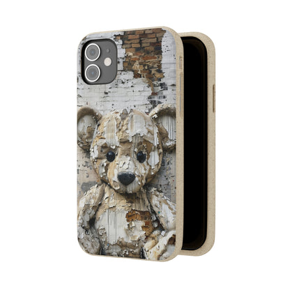 Vhils inspired Teddy Bear Biodegradable Phone Case | iPhone / Samsung