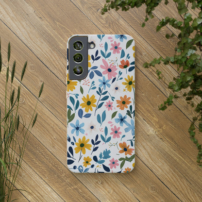 Pastel Flowers Biodegradable Phone Case | iPhone / Samsung