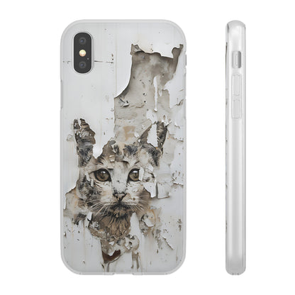 Vhils inspired grafitti Cat Phone Case