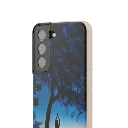 Yoga pose at Sunset on the beach Biodegradable Phone Case | iPhone / Samsung