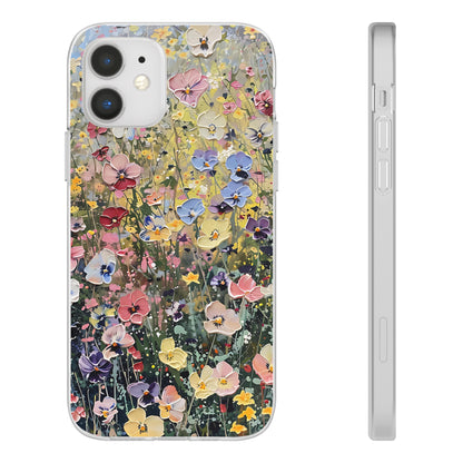 Damien Hirst Inspired Oil on Canvas Flowers | iPhone/Samsung | Slimline Phone Case