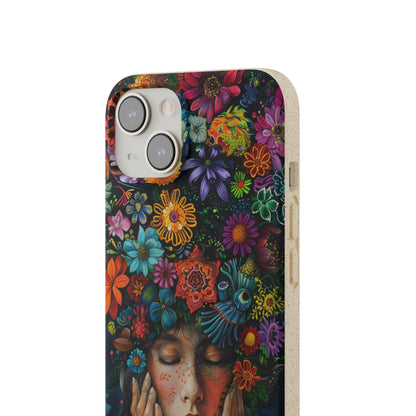 Flower woman Biodegradable Phone Case | iPhone / Samsung