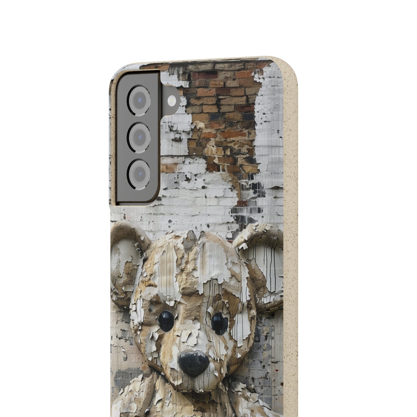 Vhils inspired Teddy Bear Biodegradable Phone Case | iPhone / Samsung