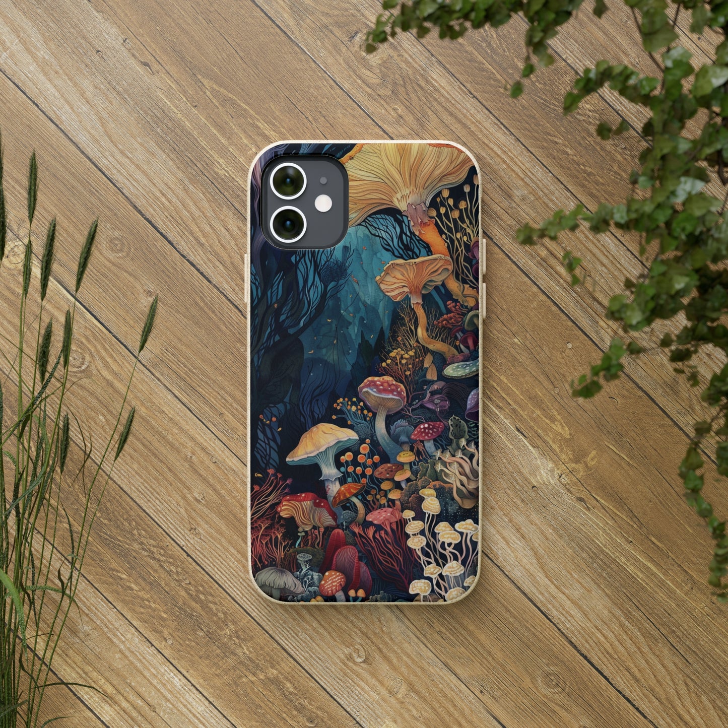 Mushroom Forest Biodegradable Phone Case | iPhone / Samsung