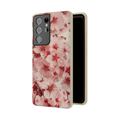 Pink Flowers Biodegradable Phone Case | iPhone / Samsung