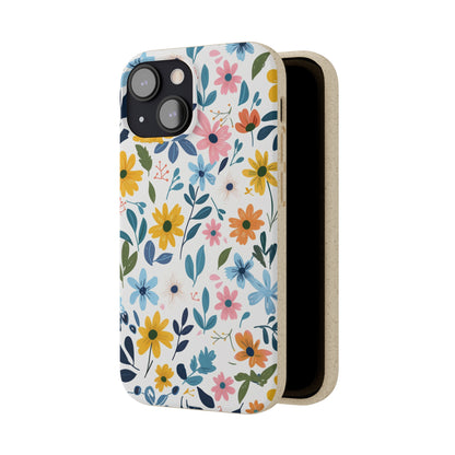 Pastel Flowers Biodegradable Phone Case | iPhone / Samsung