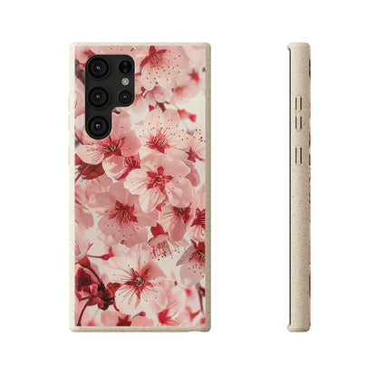 Pink Flowers Biodegradable Phone Case | iPhone / Samsung