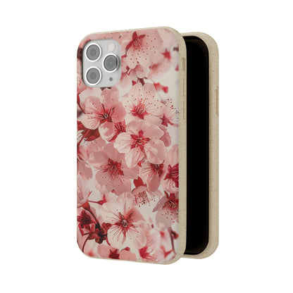 Pink Flowers Biodegradable Phone Case | iPhone / Samsung