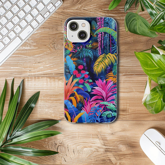 Colouful Rainforest Patterned Phone Case | Slimline Phone Case