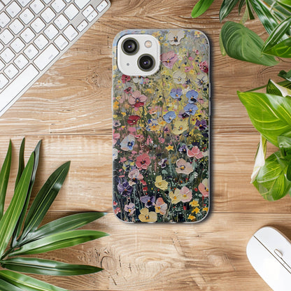 Damien Hirst Inspired Oil on Canvas Flowers | iPhone/Samsung | Slimline Phone Case