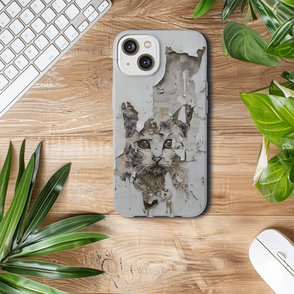 Vhils inspired grafitti Cat Phone Case